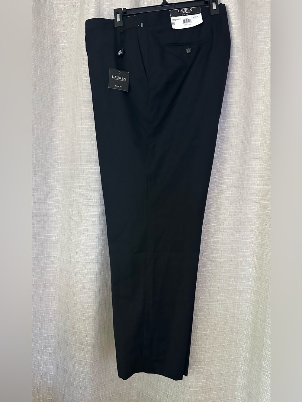 Lauren Ralph Lauren Men’s flat front Black slim fit Dress Trousers 52 x 30 pants